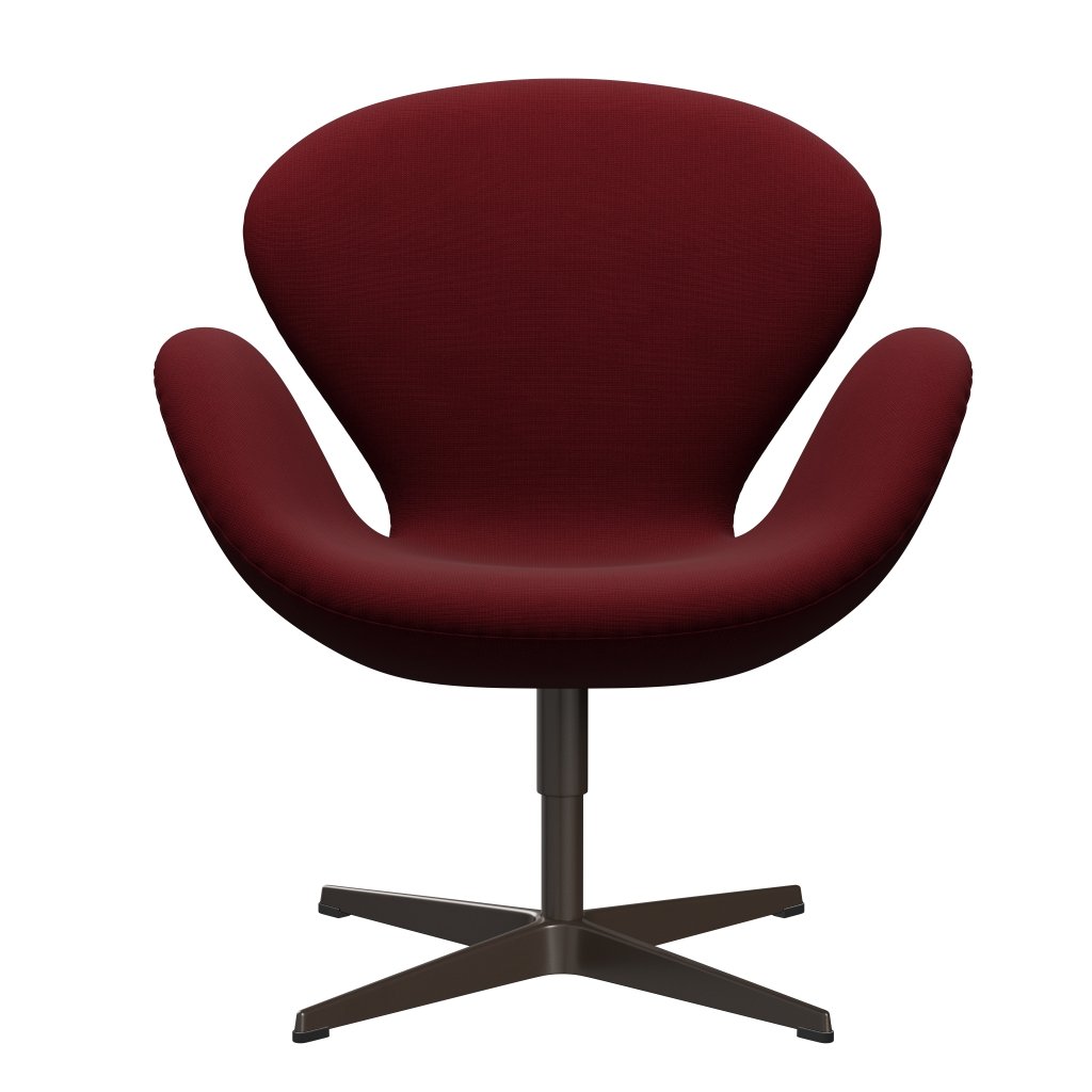 Fritz Hansen Swan Lounge Chair, Brown Bronze/Fame Bordeaux (64058)