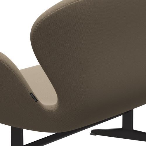 Fritz Hansen Swan Sofa 2 -sits, varm grafit/fångstsand