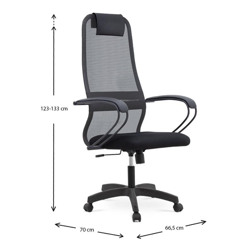 Silla de oficina semper malla gris/negro