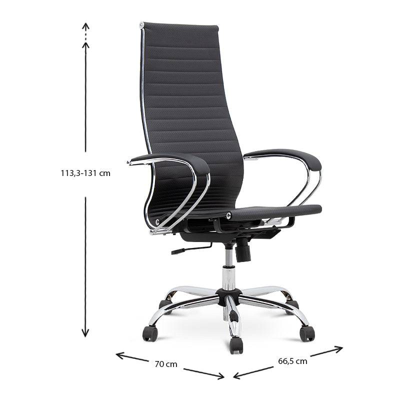 Office Chair Peter Black 66,5x70x118/130 cm