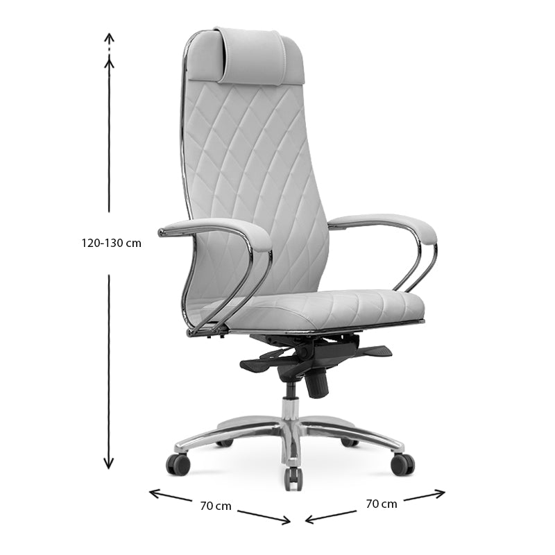 Silla de oficina Leoni White