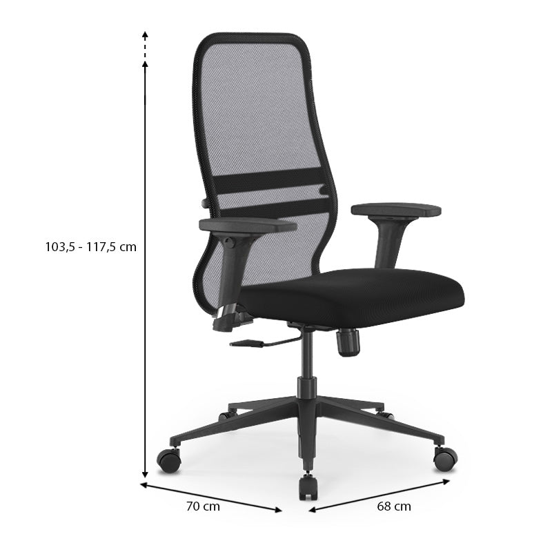 Silla de oficina luxemburgo negro