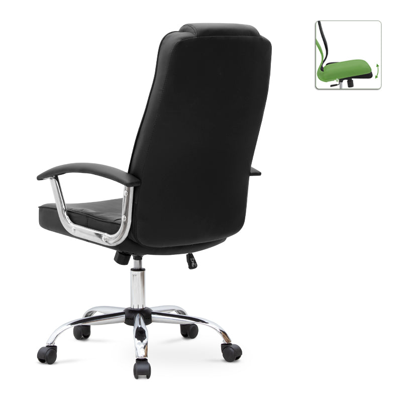 Office Chair Arlene PU Leder Black 62x63x112/122 cm