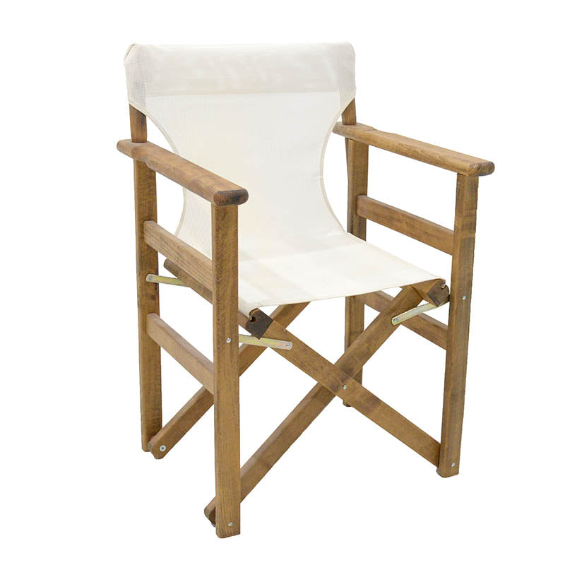 Folding Garden Armchair Space Walnut White 61x51x86cm Set 2 st.