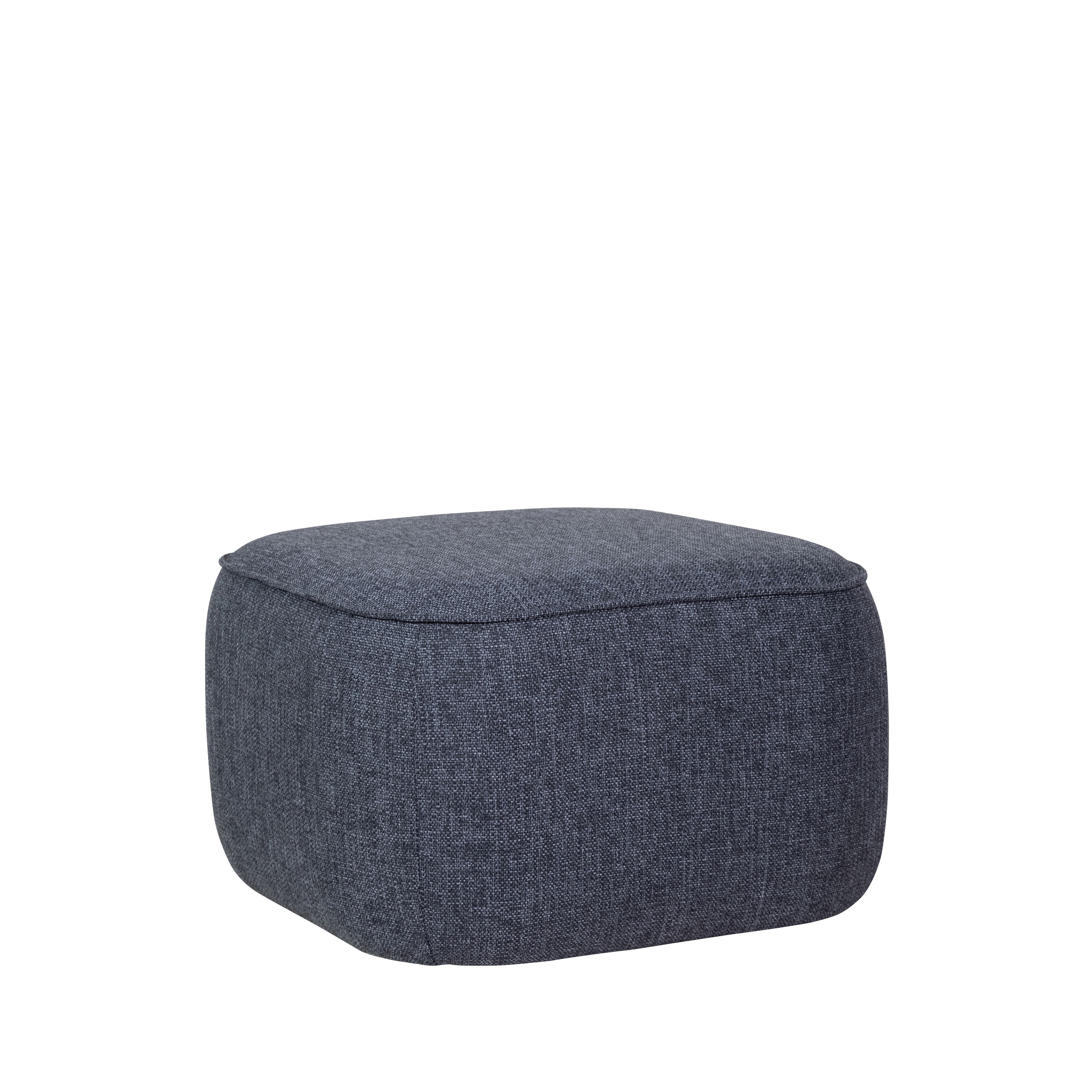 Hübsch Cube Pouffe, Gray