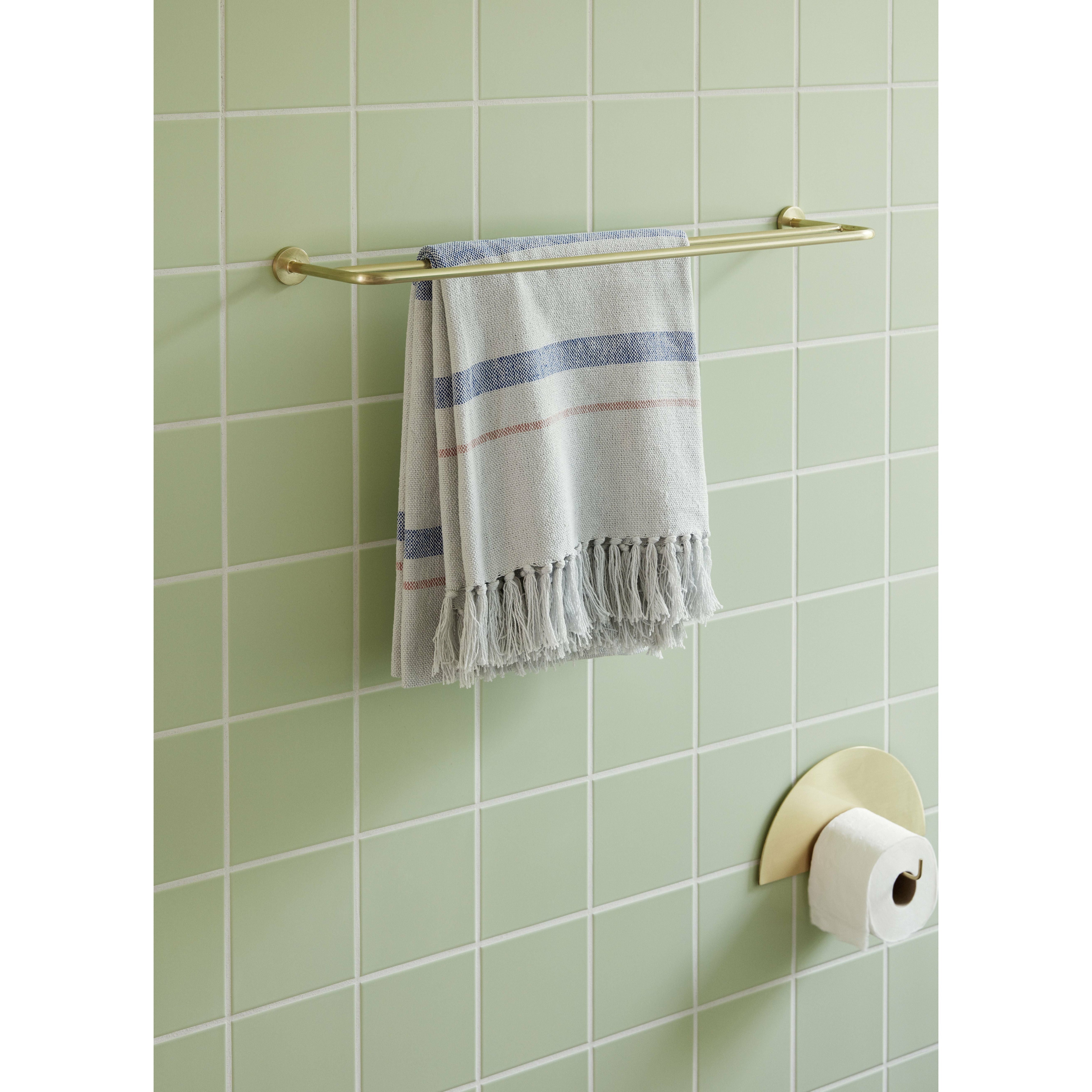 Hübsch Pipe Towel Rail en laiton en métal