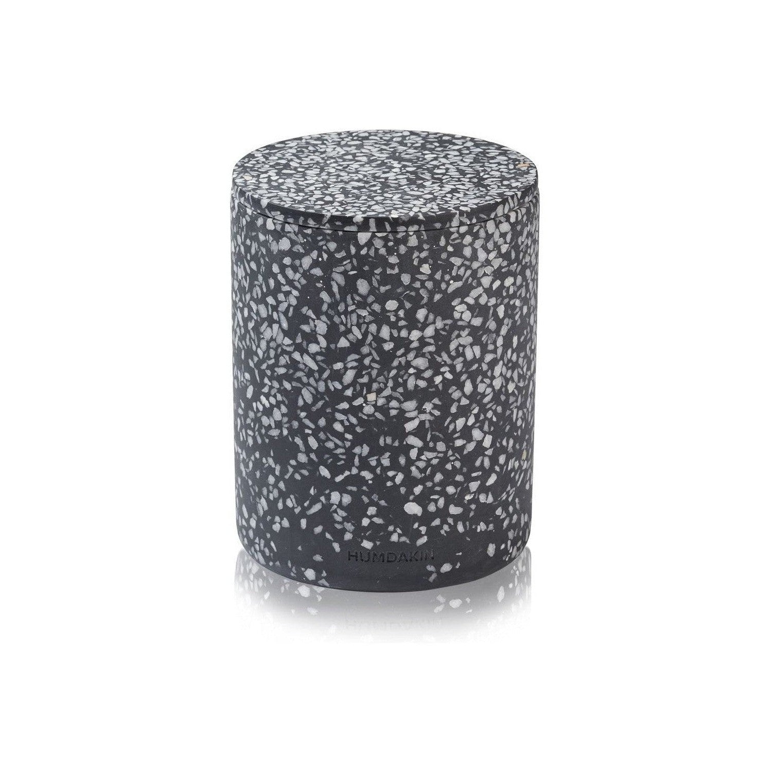 Humdakin Bologna Terrazzo Vase avec couvercle, noir