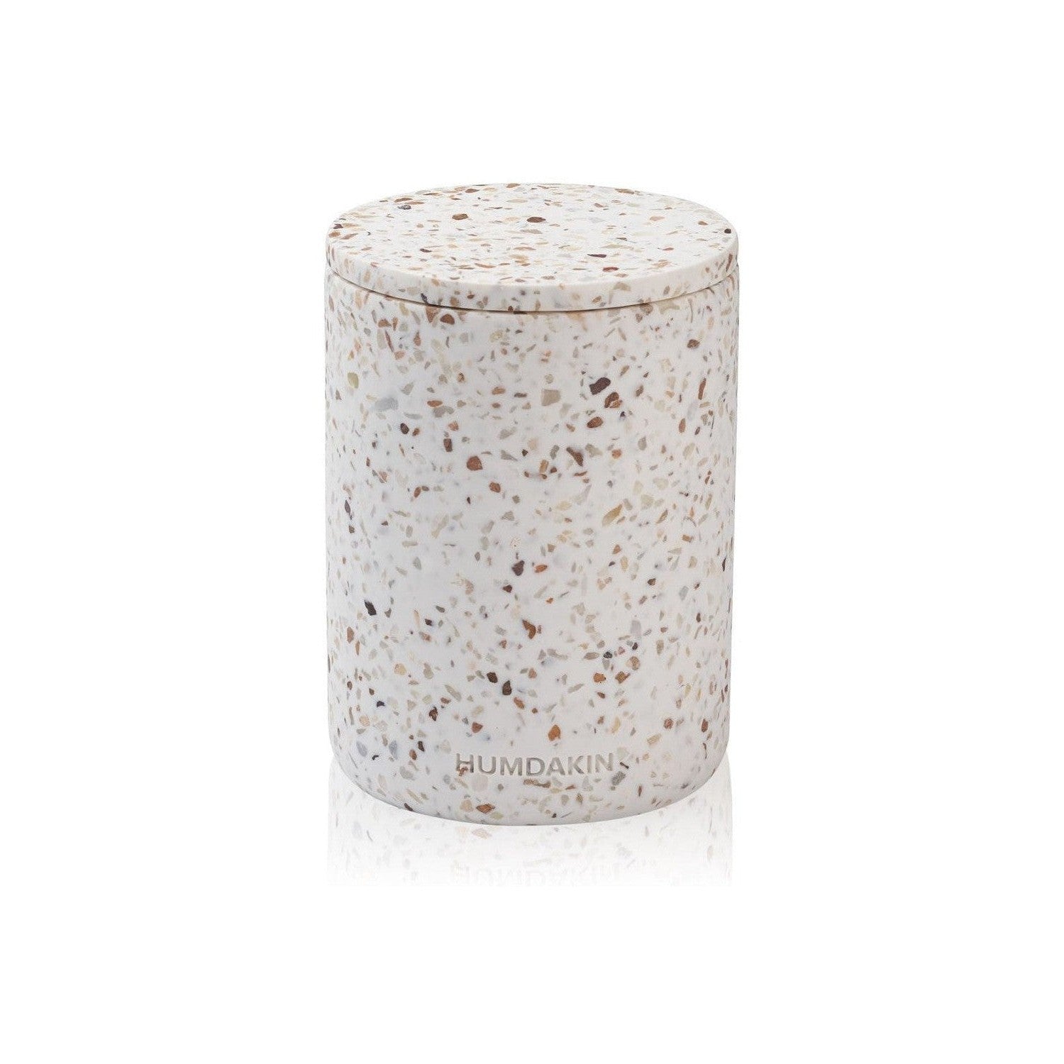 Humdakin Lucca Terrazzo Vase avec couvercle, rouge / beige