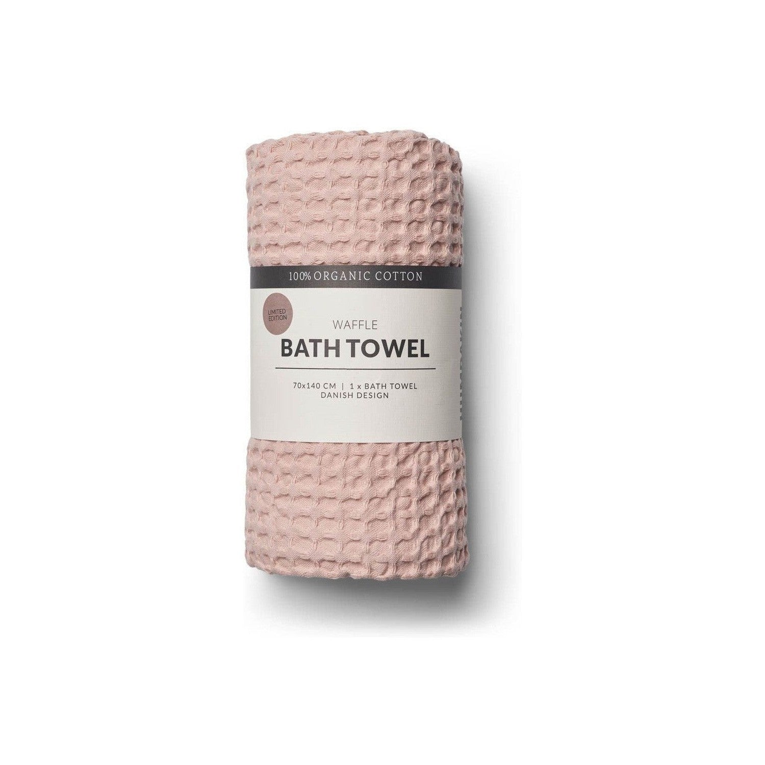 Humdakin Waffle Organic Bath Towel, Blush