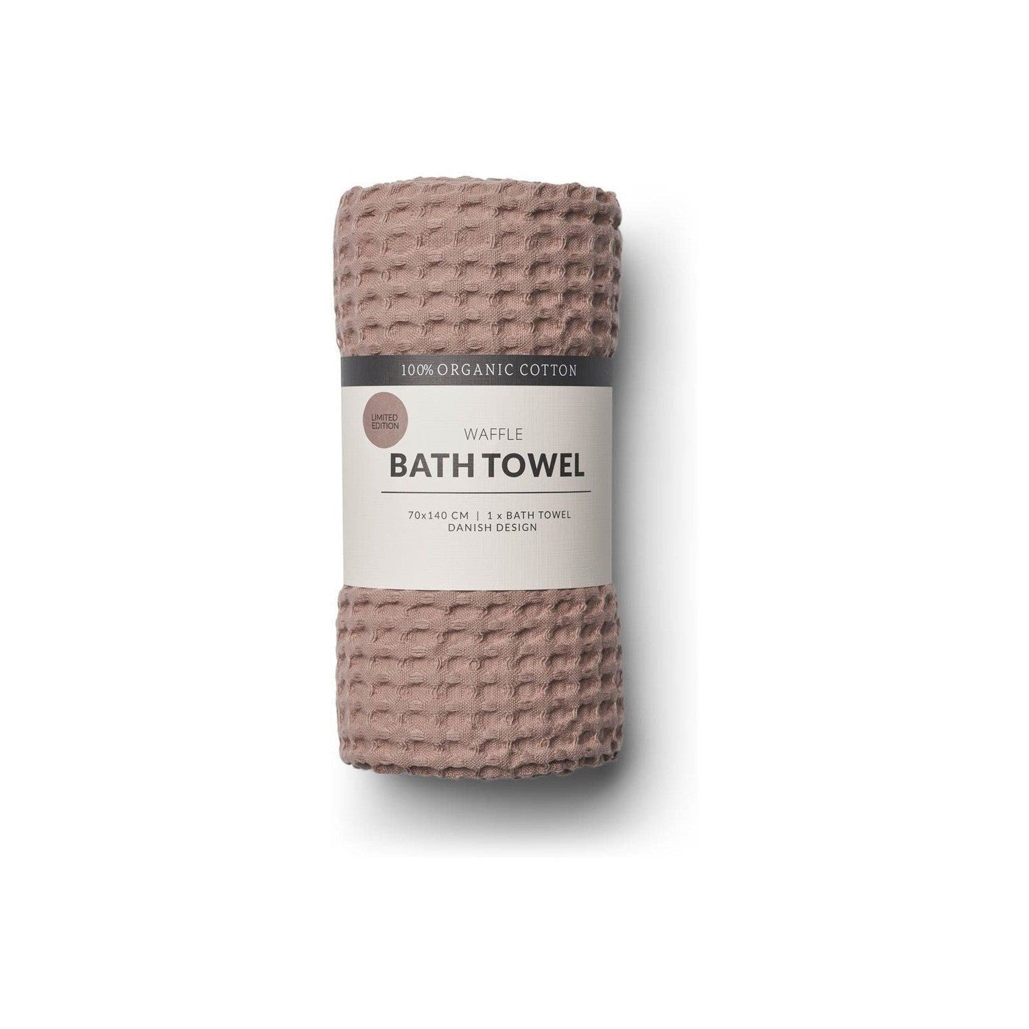 Humdakin Waffle Organic Bath Towel, Latte