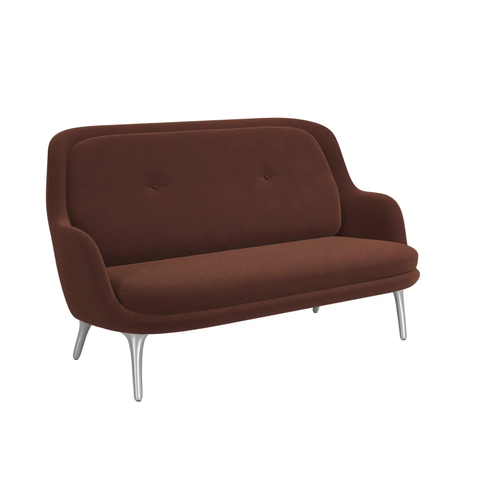 Fritz Hansen fre JH140MU 2-sits soffa, mörk orange/mörk orange