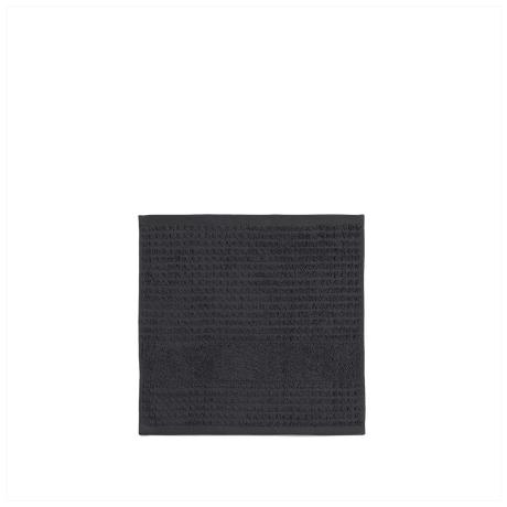 Juna Check Washcloth mørkegrå, 30x30 cm