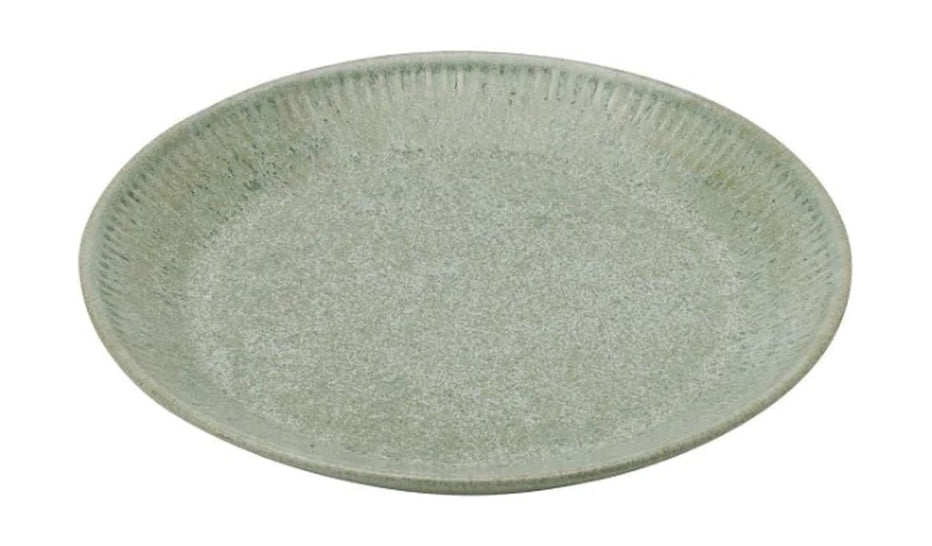 Knabstrup Keramik Plate Ø 19 cm, olivgrön