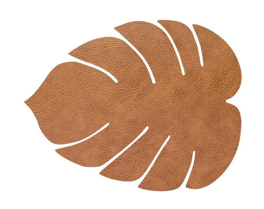 Lind DNA Leaf Placemat Hippo Leather L, Natural