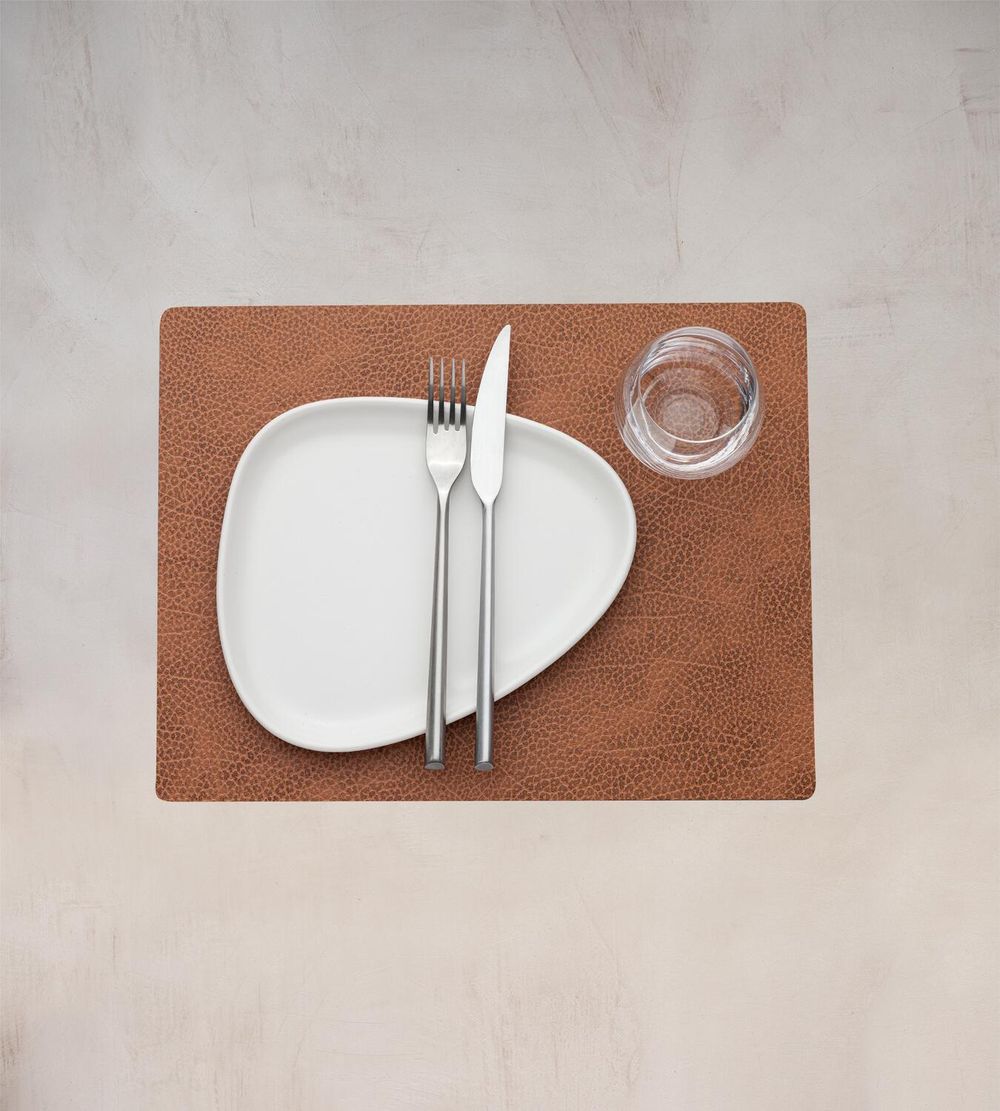 Lind DNA Square Placemat Hippo Leather M, naturel