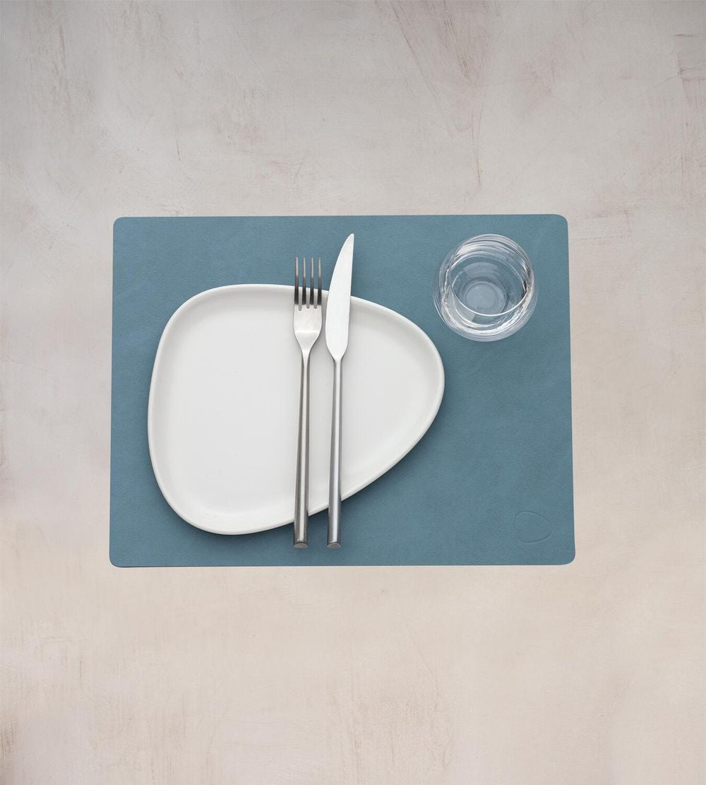 Lind DNA Square Placemat Nupo Leather M, Light Blue