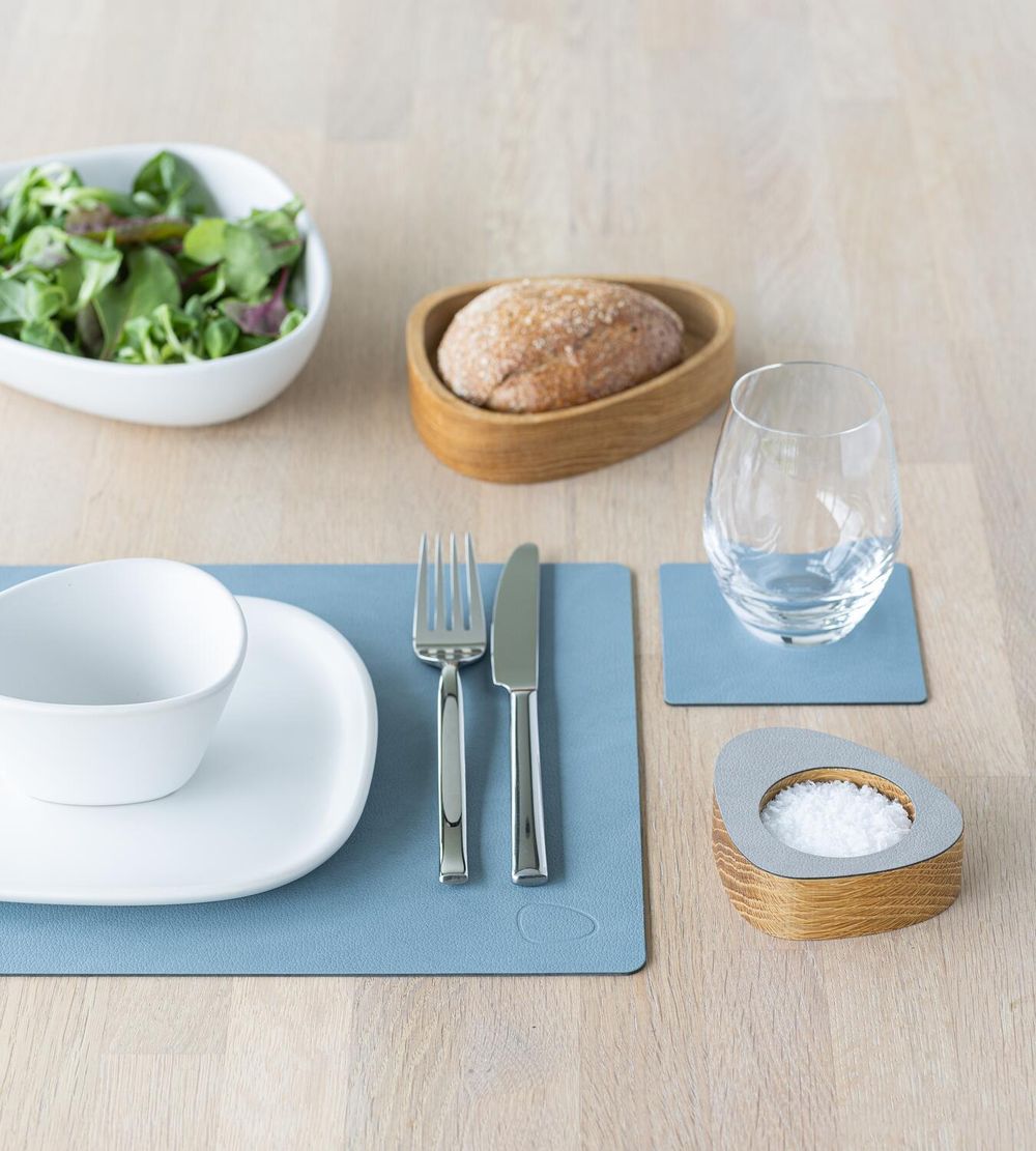 Lind DNA Square Placemat Nupo Leather M, bleu clair