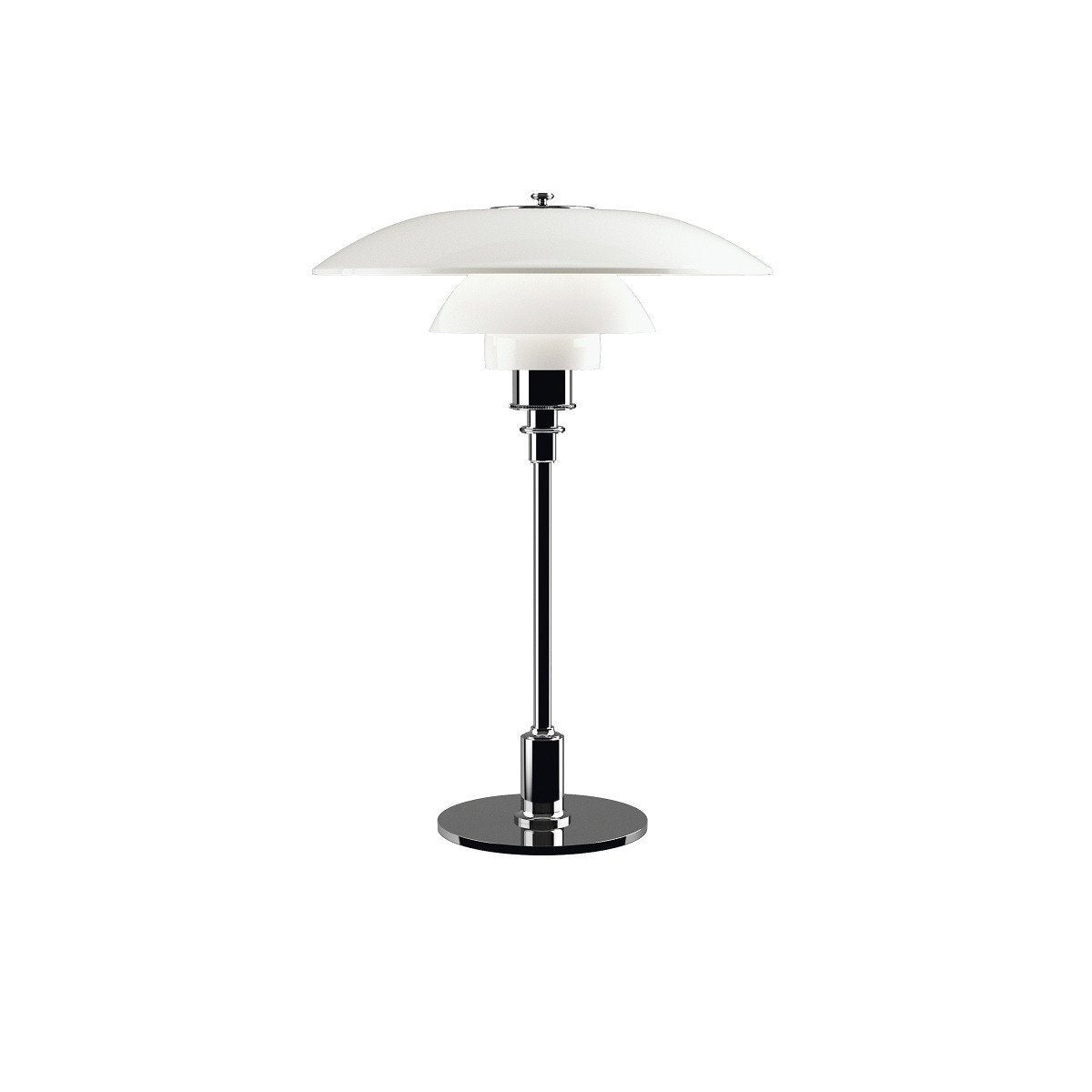 Louis Poulsen Ph 3 1/2 2 1/2 lampe de table en verre haut brillant chromé plaqué