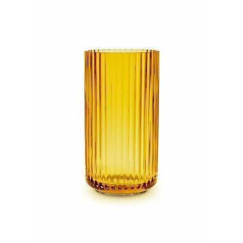 Lyngby Porcelæn vaso H15,5 cm de vidro soprado, âmbar