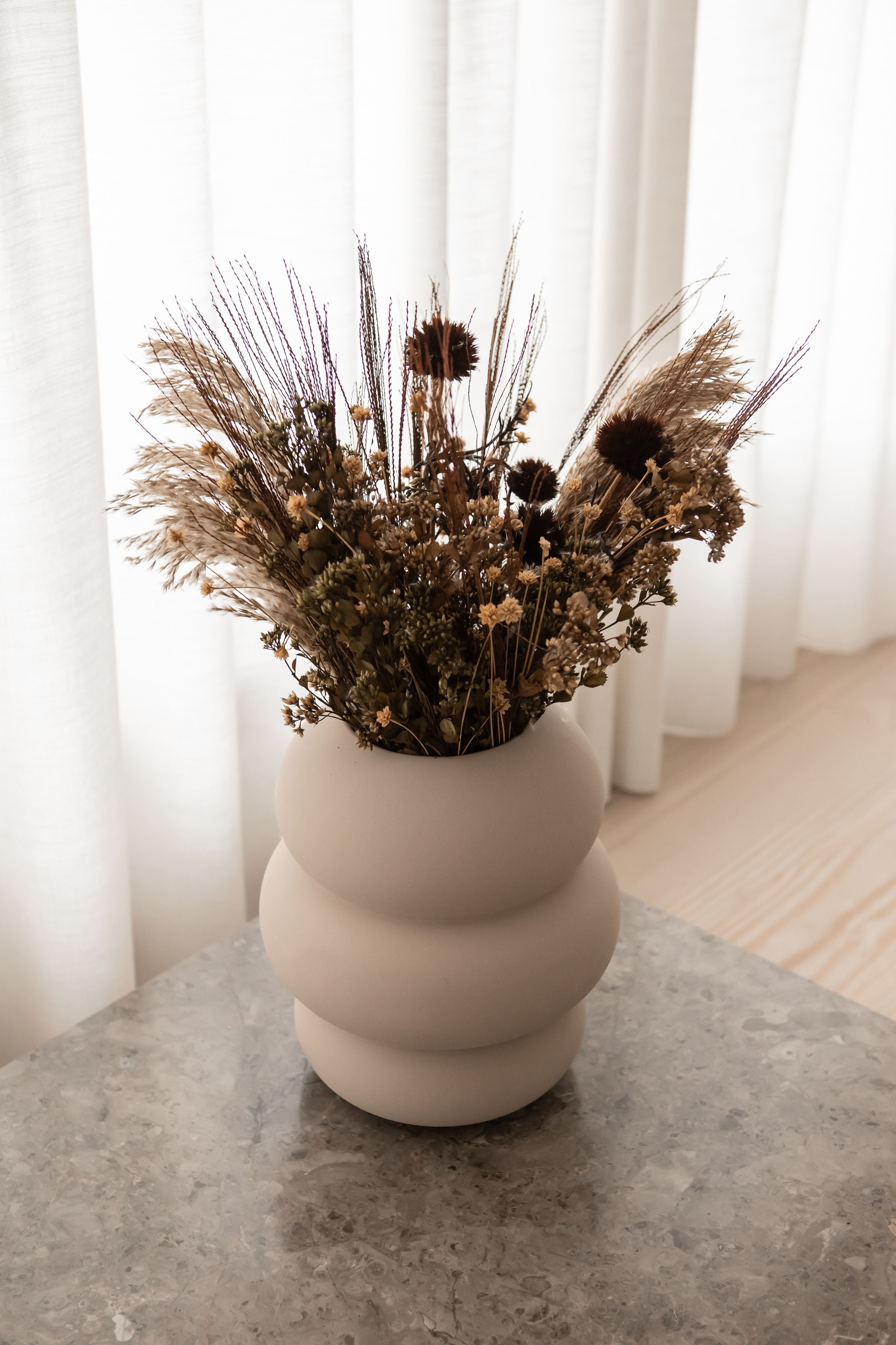 Malling levende blød formvase, beige