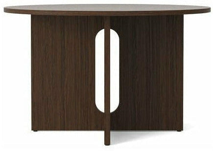 Audo Copenhagen Androgyne mesa de comedor de roble manchado oscuro/roble manchado oscuro, Ø120 cm