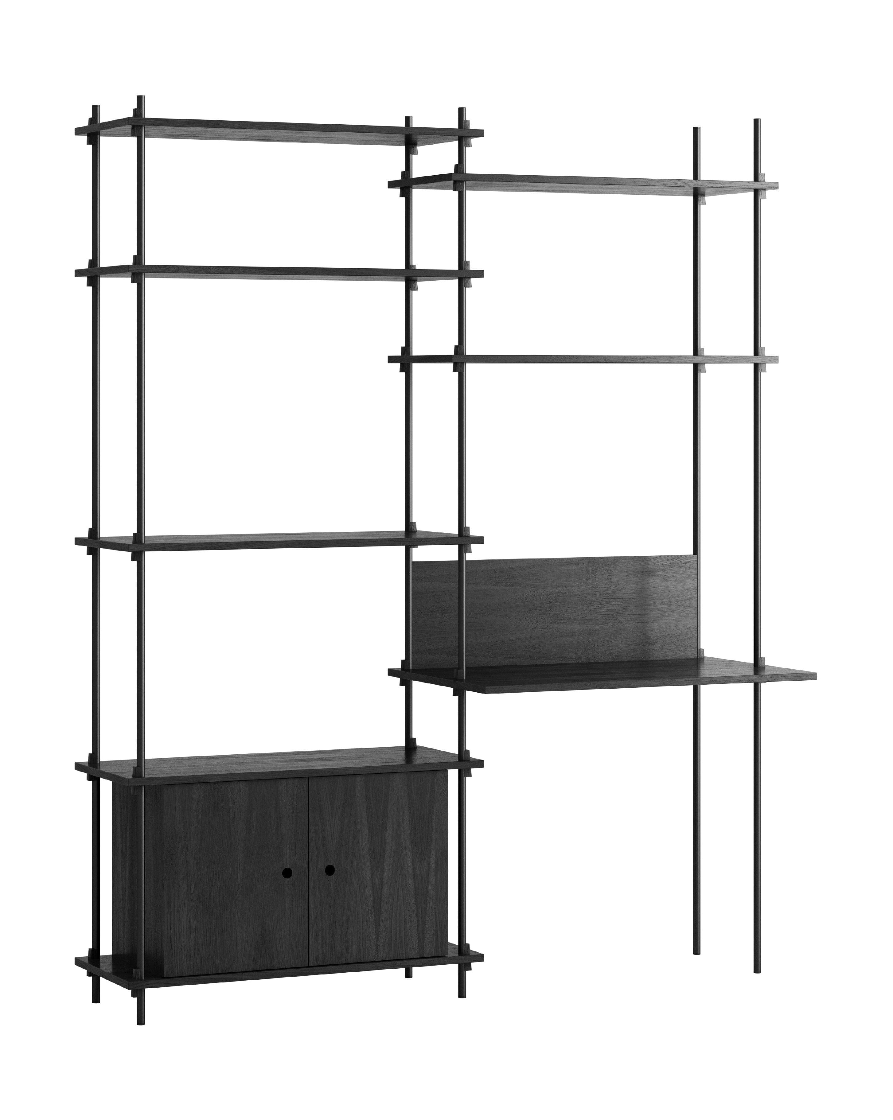 Moebe Shelving System S.200.2.E, Black/Black