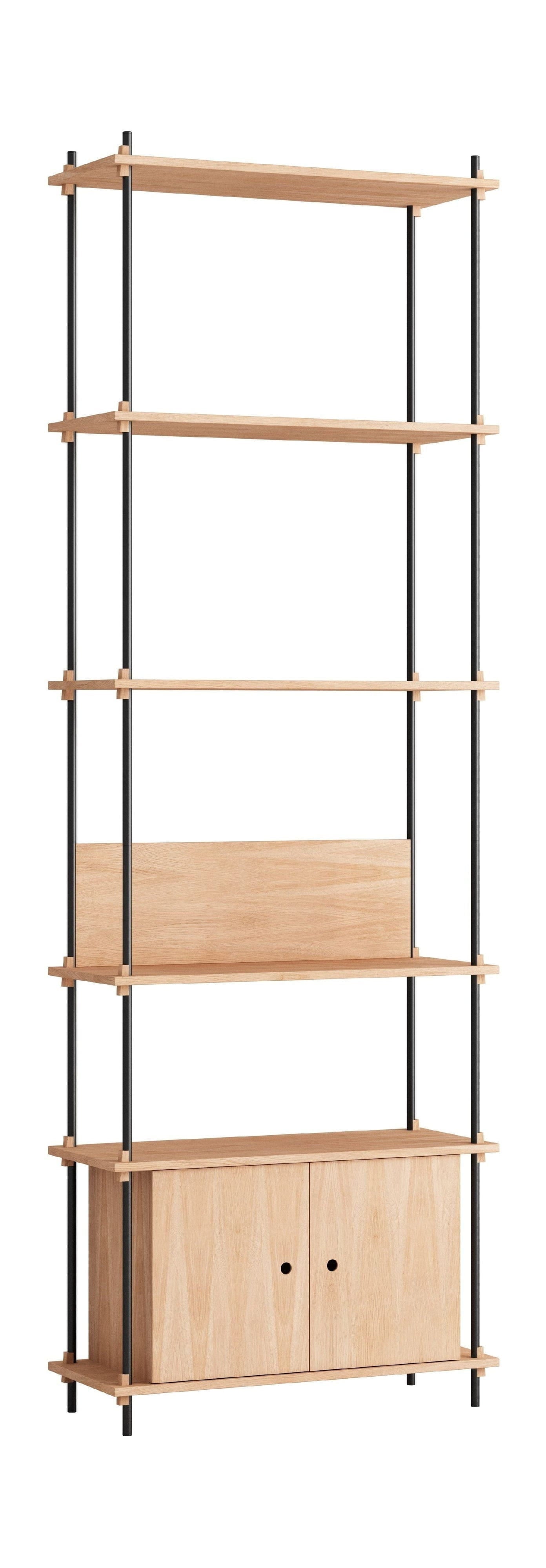 Moebe Shelving System S.255.1.B, Oak/Black