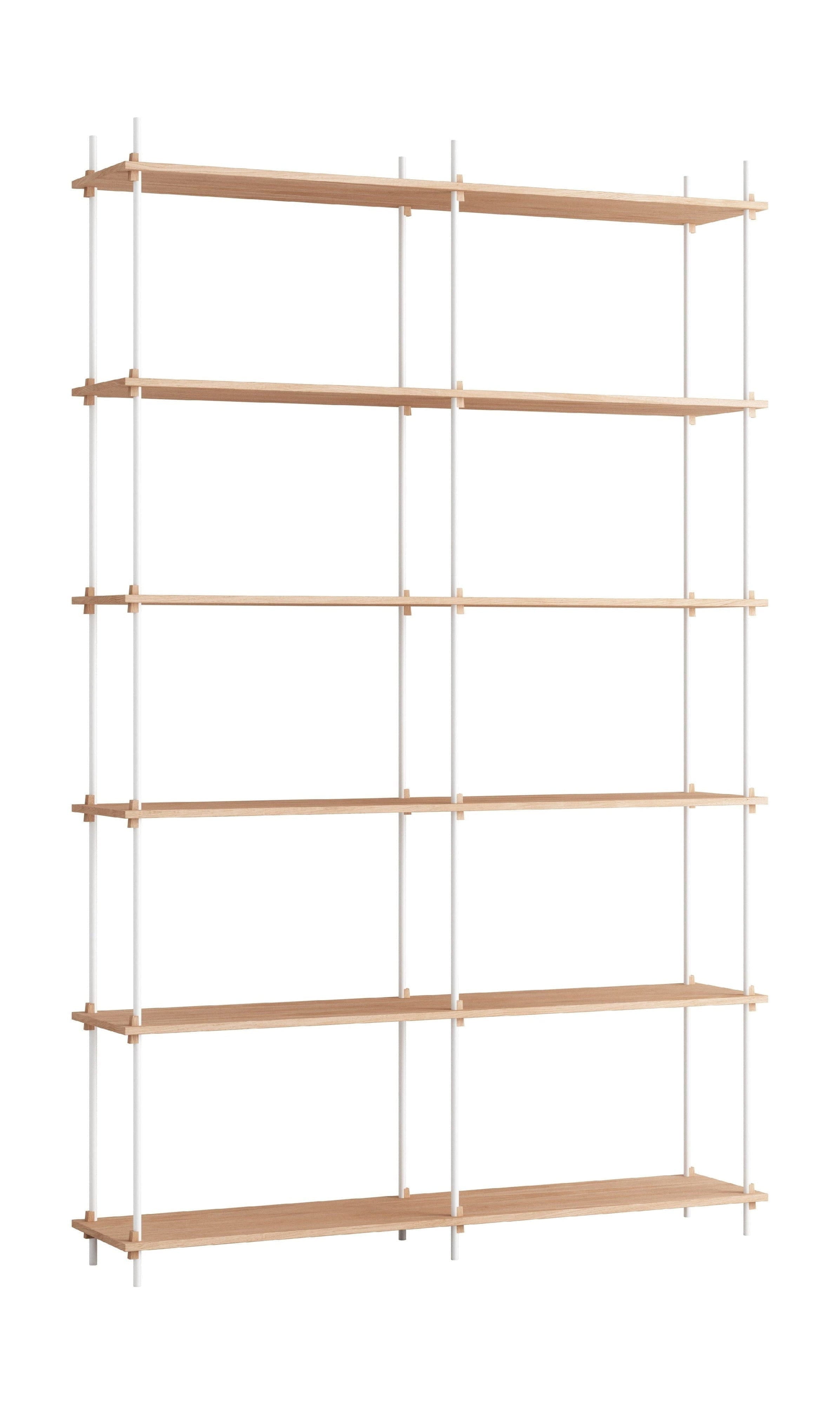 Moebe Shelving System S.255.2.B, Oak/White