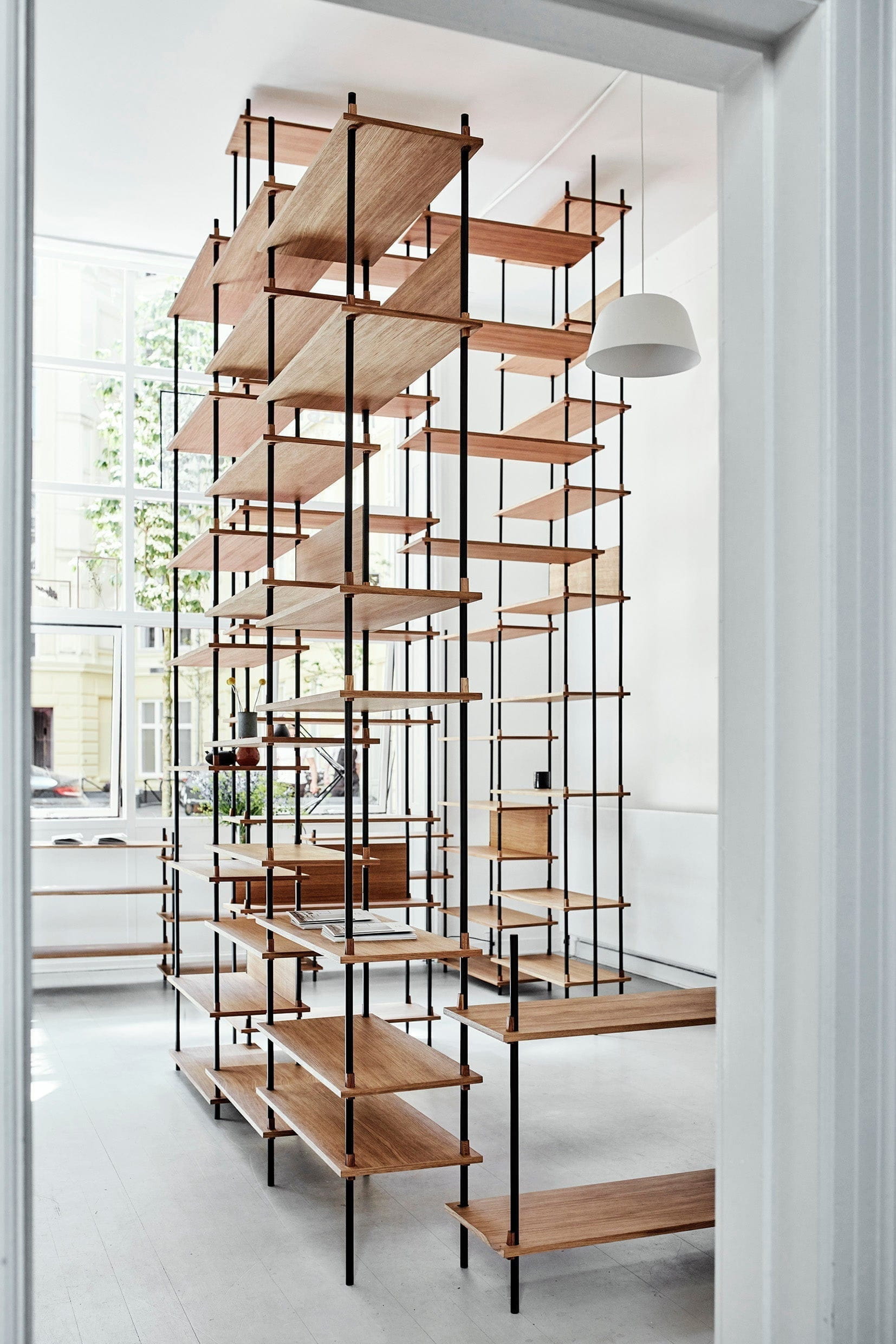 Moebe Shelving System S.255.2.E, Oak/Black