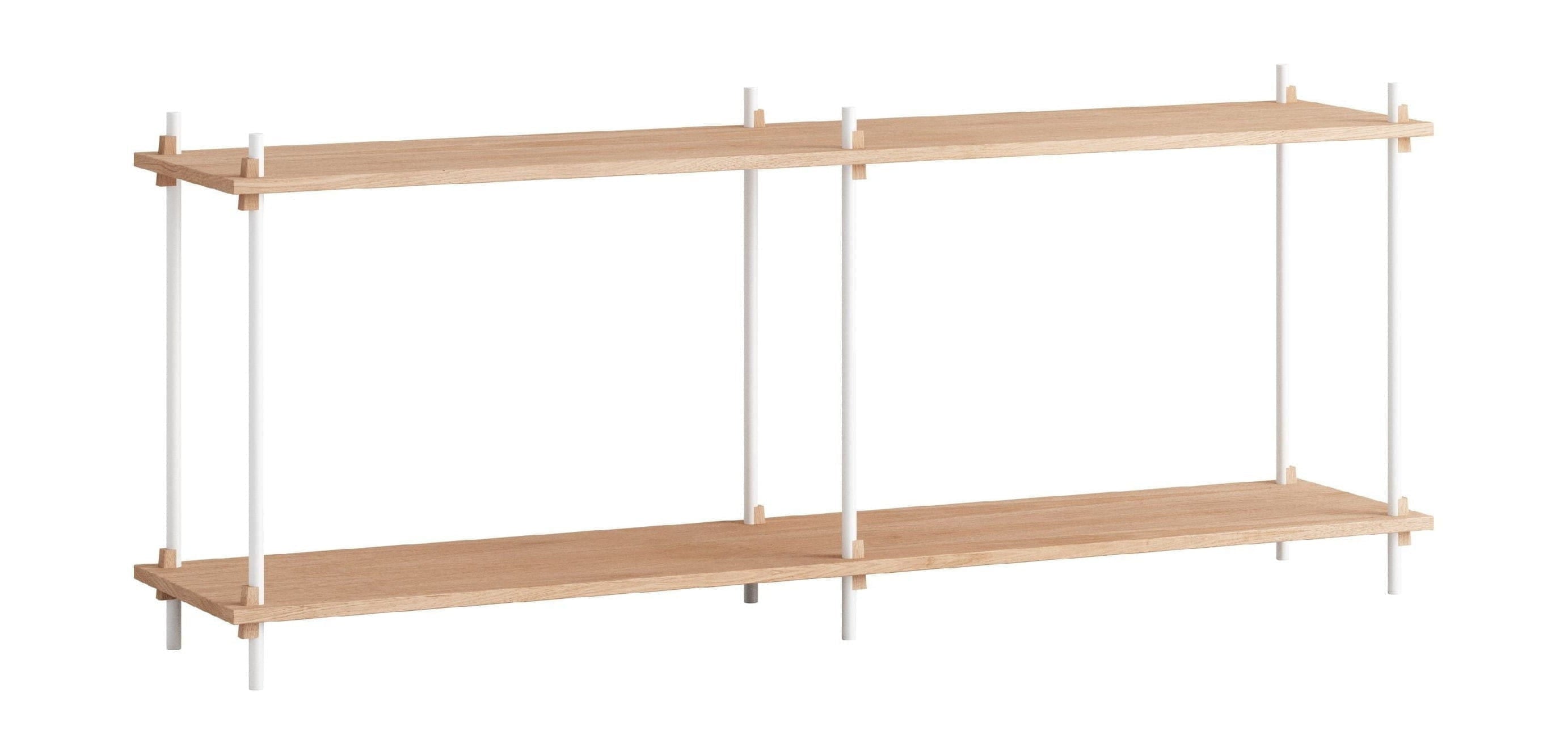 Moebe Shelving System S.65.2.B, Oak/White