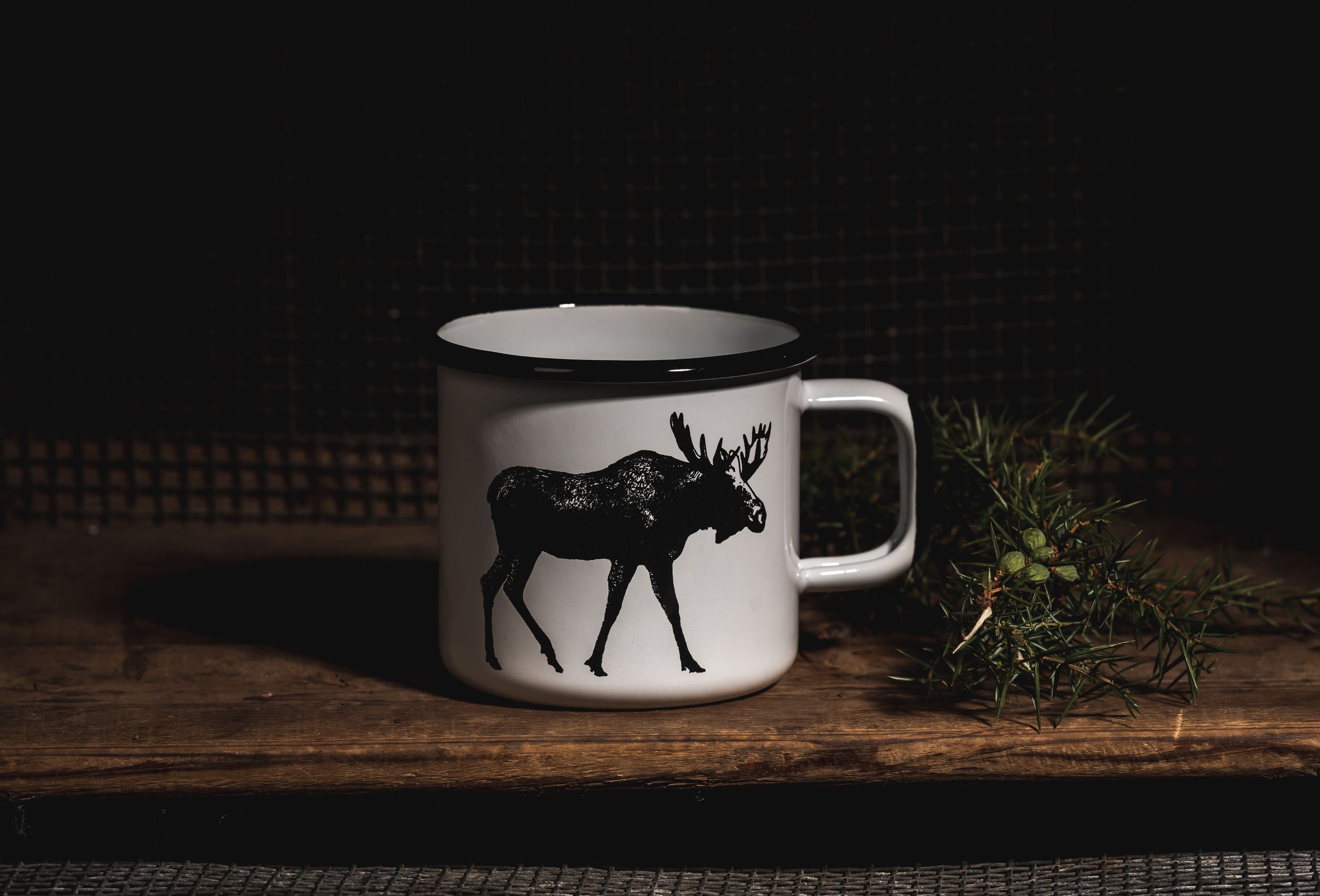 Muurla Nordic Enamel Mug, The Moose