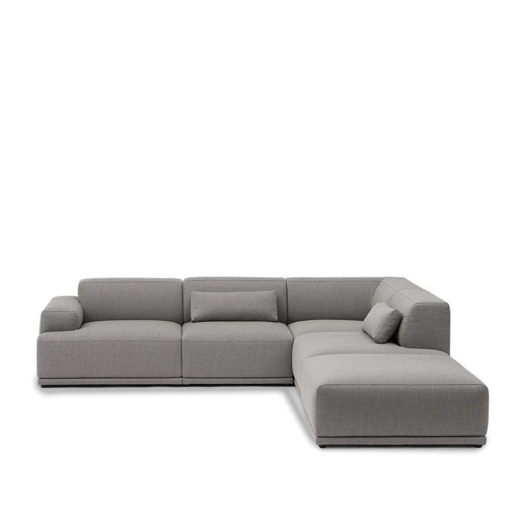 Muuto Connect Soft Modular Ecke Sofa Konfiguration 2, Grau (REOL WOOL 128)