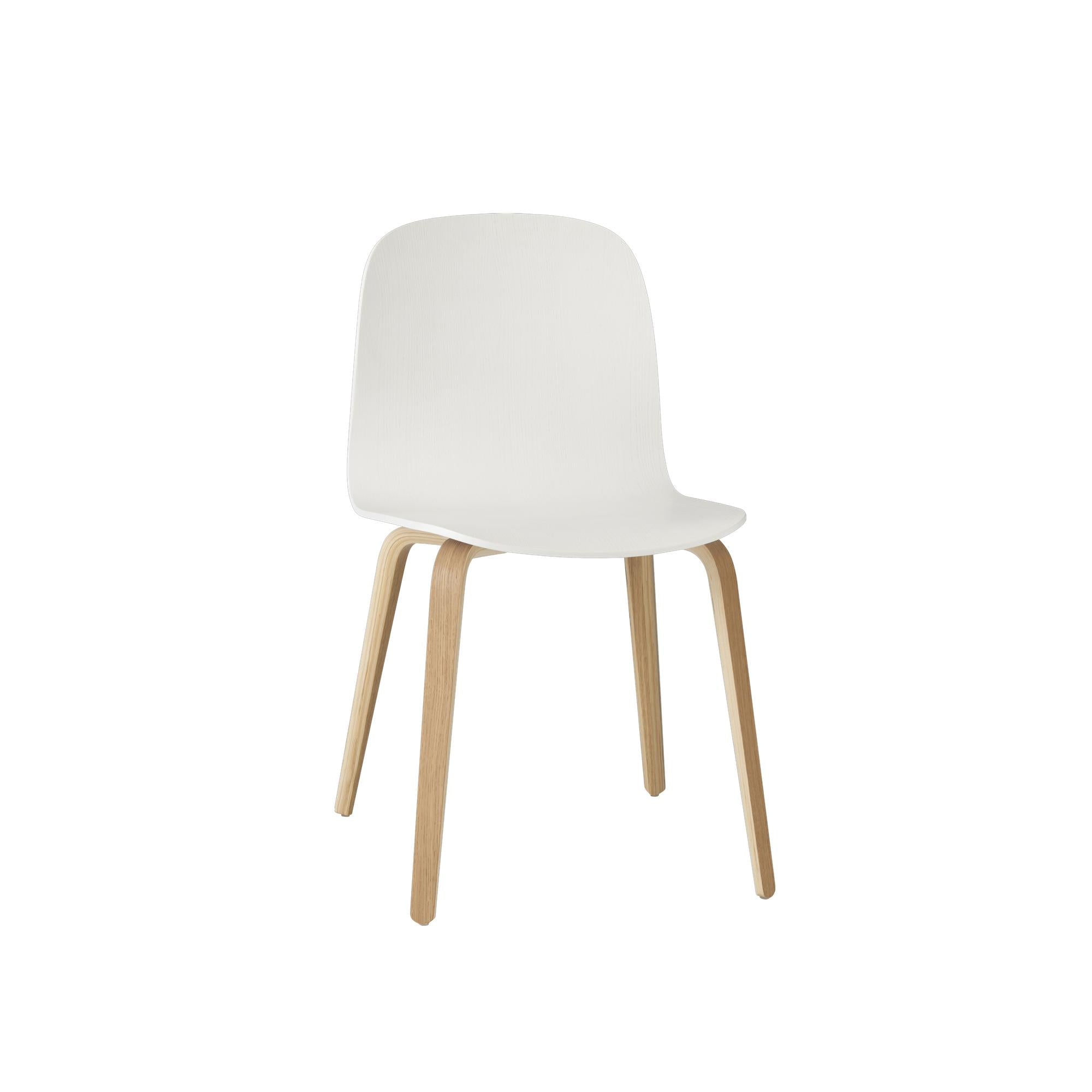 Muuto Visu Chair Wood Base, blanc / chêne