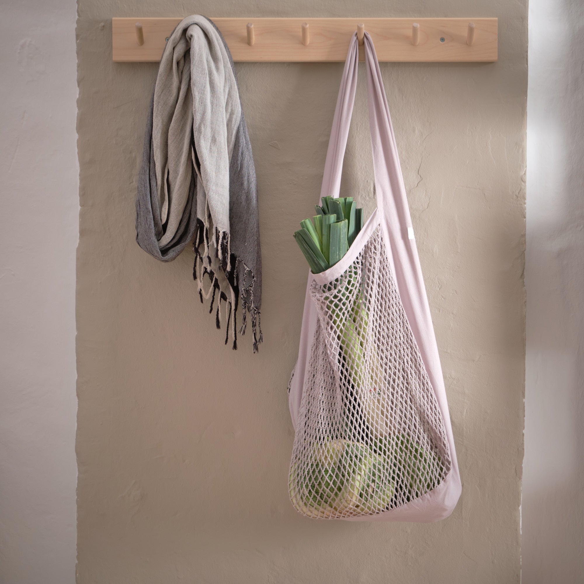 The Organic Company Net Shoulder Bag, Dusty Lavender