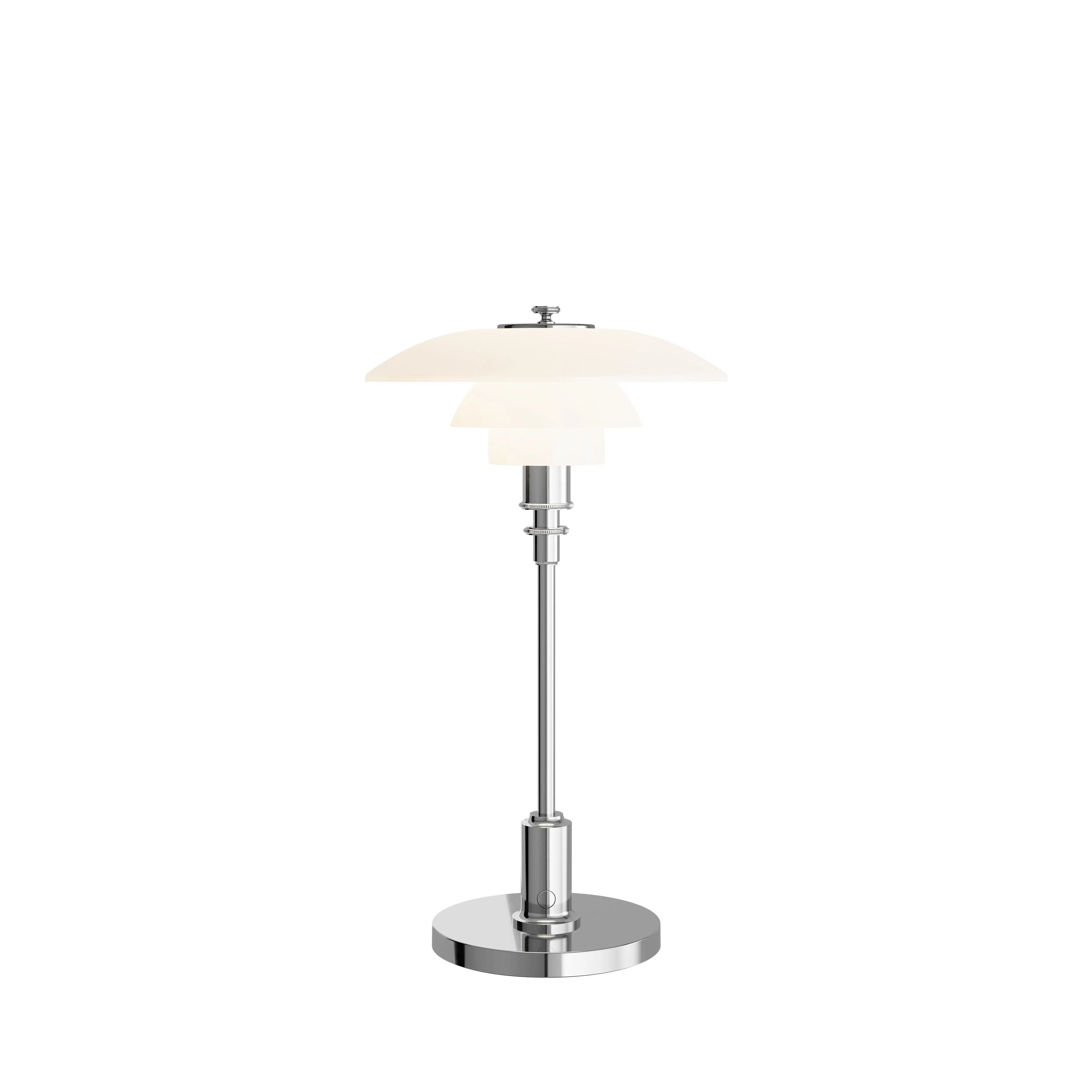 Louis Poulsen PH 2/1 lampe de table portable, Chrome