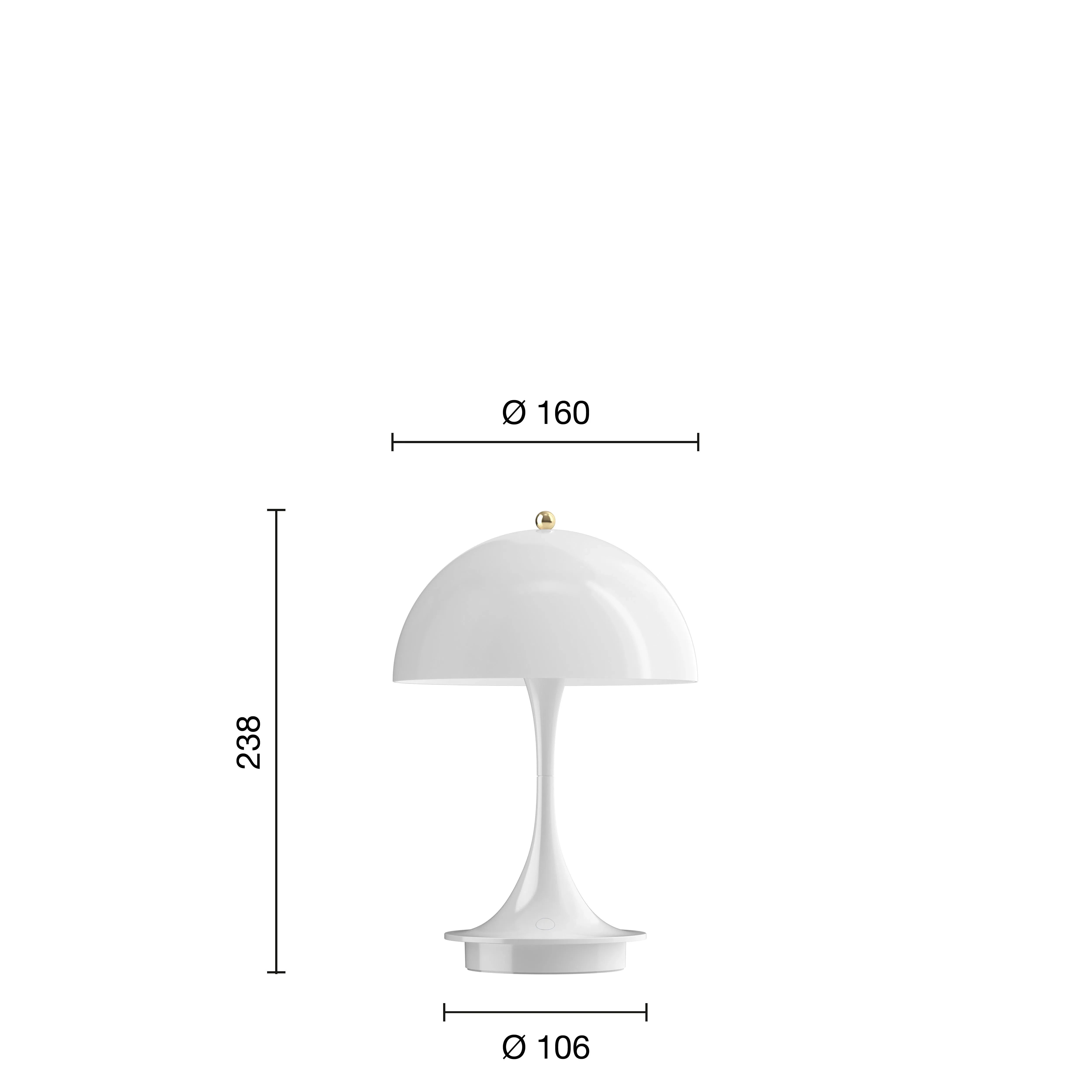 Lámpara de mesa portátil Louis Poulsen Panthella 160, edición de aniversario