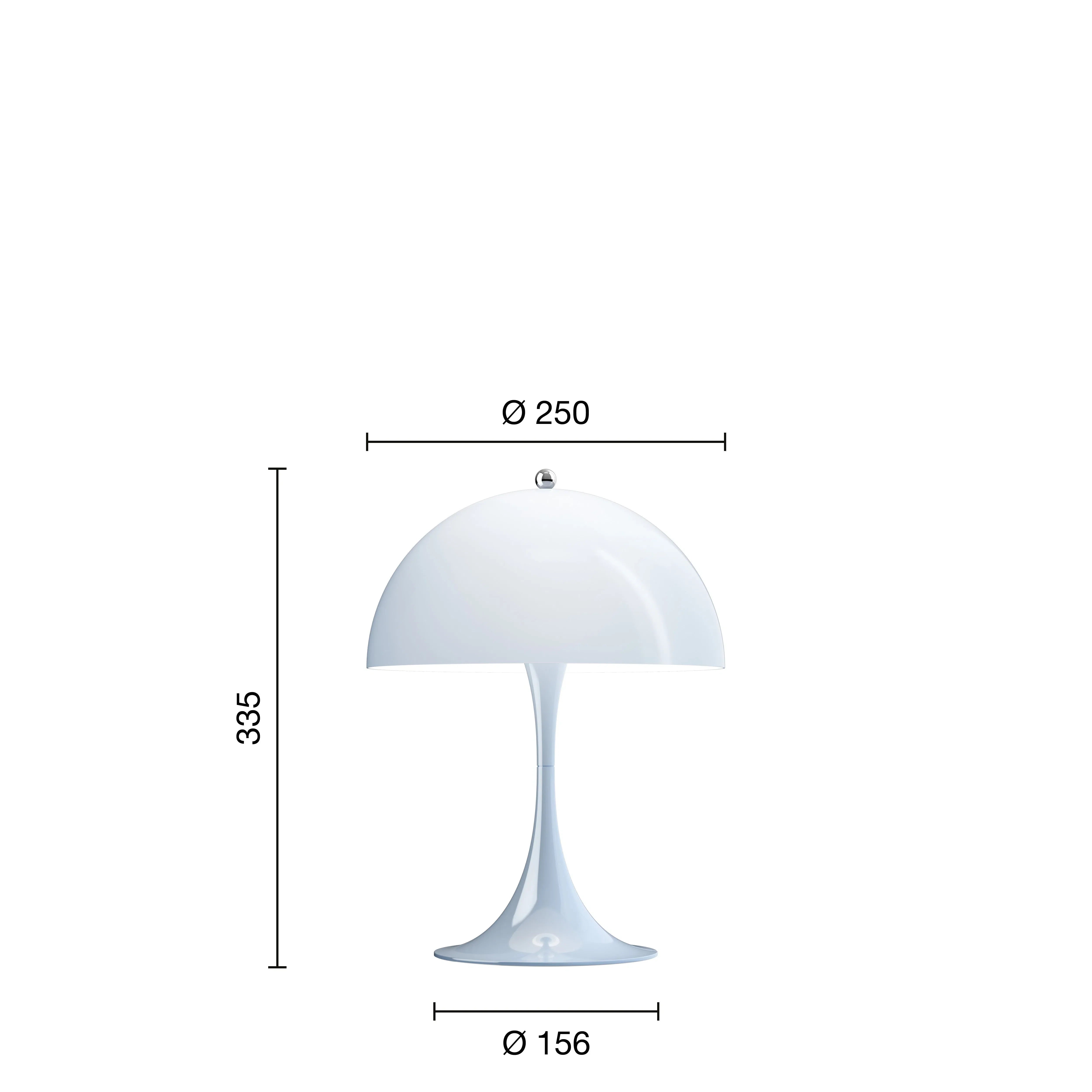 Louis Poulsen Panthella 250 lampe de table portable, bleu pâle