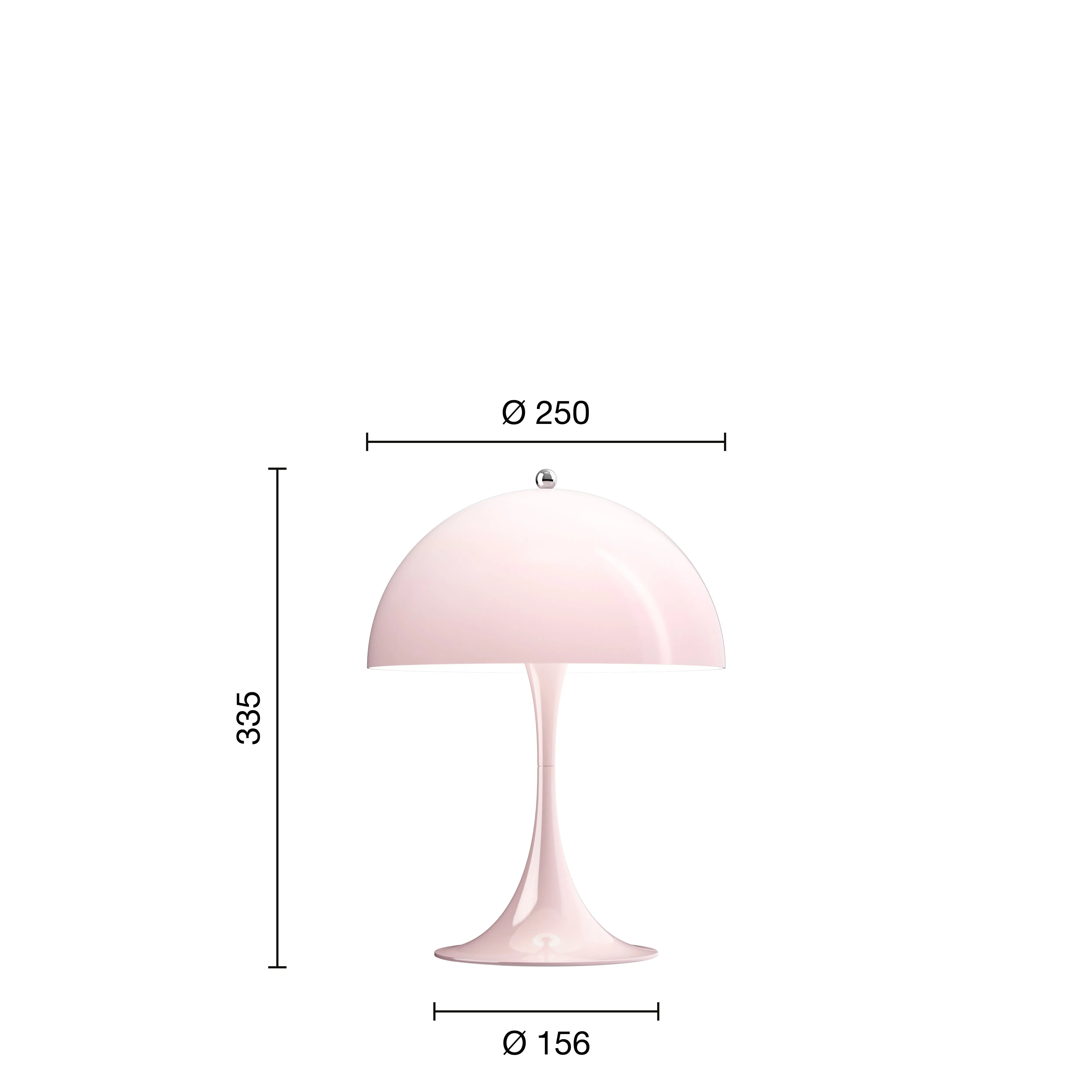 Louis Poulsen Panthella 250 lampe de table portable, rose pâle