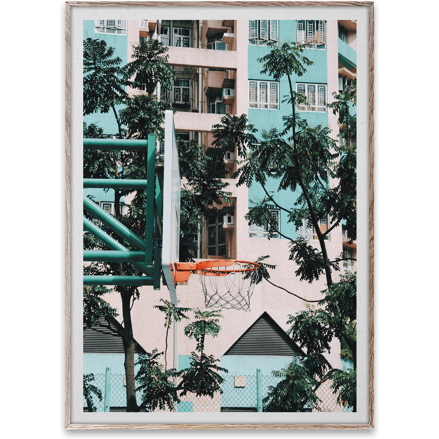 Cidades coletivas de papel de basquete 01, pôster de Hong Kong, 50x70 cm