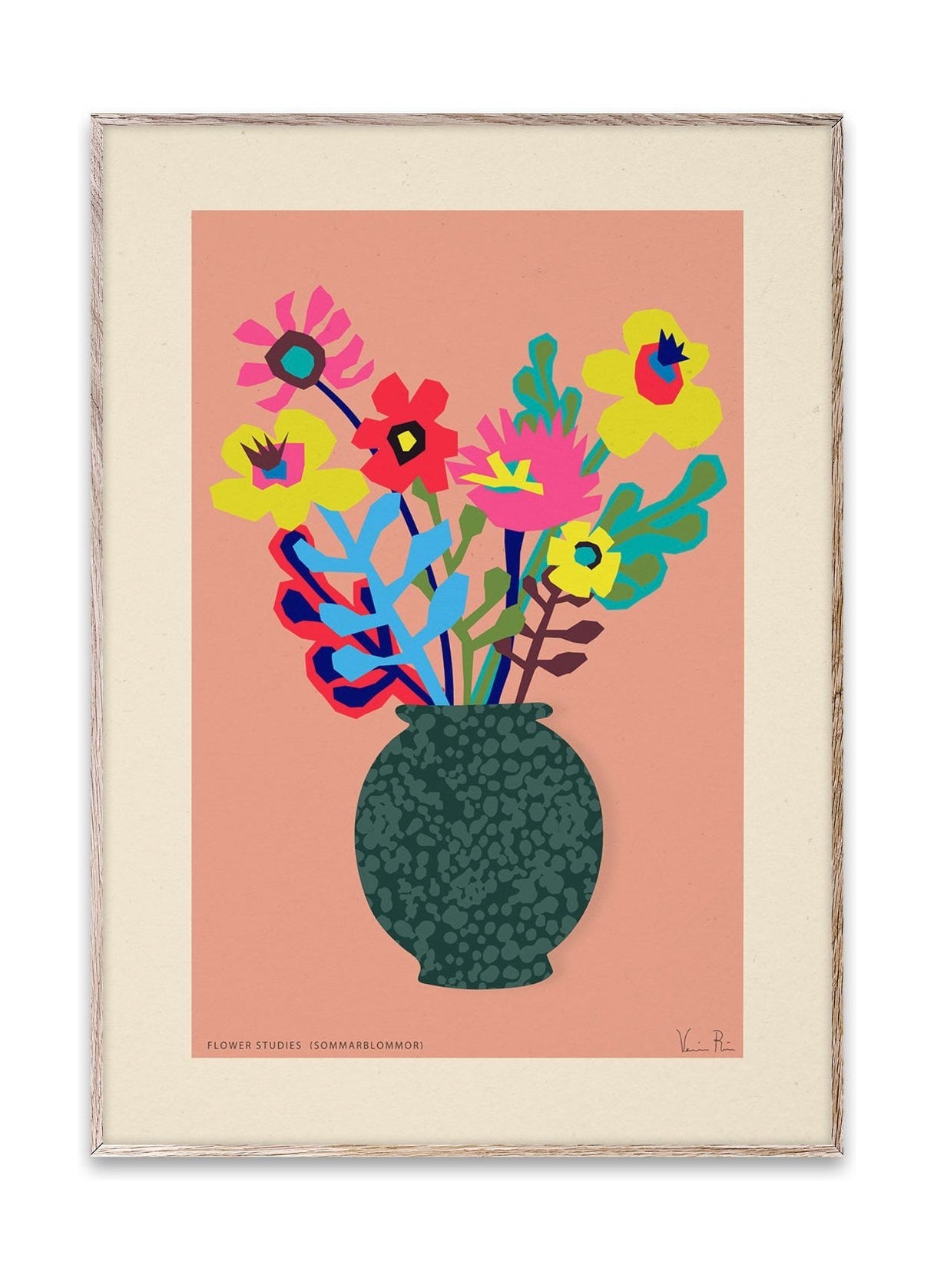 Paper Collective Flower Studies 02 (Sommarblommar) Cartel, 30x40 cm