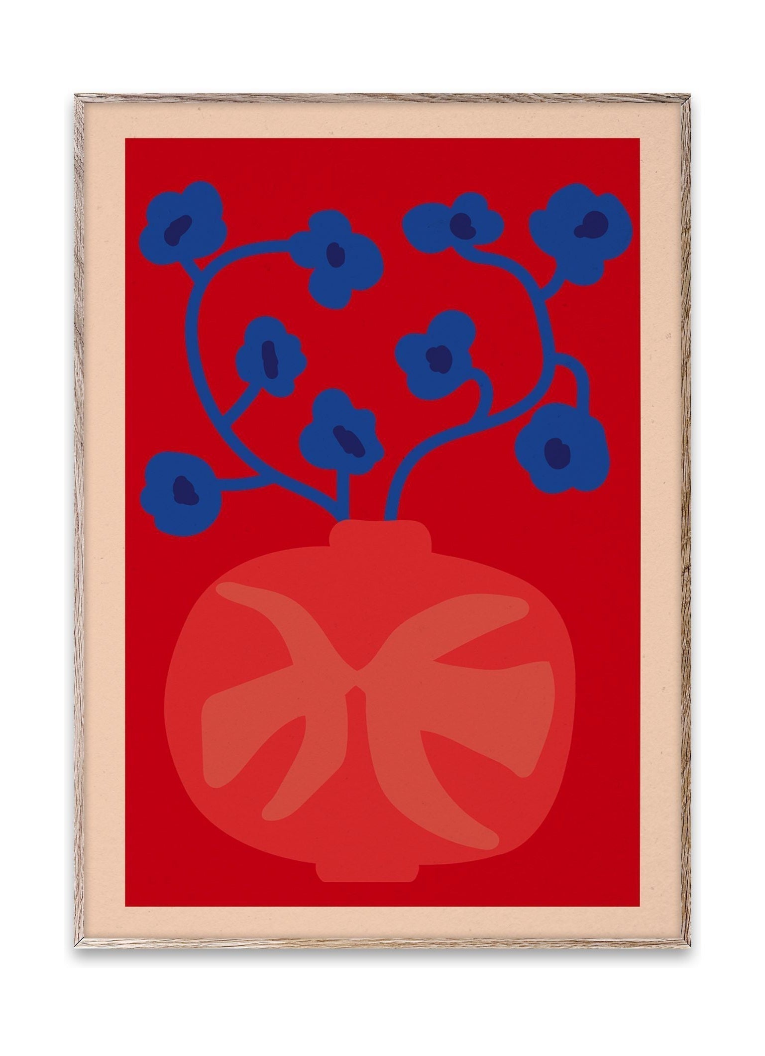 Papirkollektiv Red Vase -plakaten, 50 x70 cm