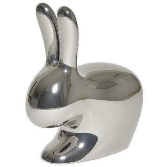 Qeeboo bébé chaise de lapin finition en métal, argent