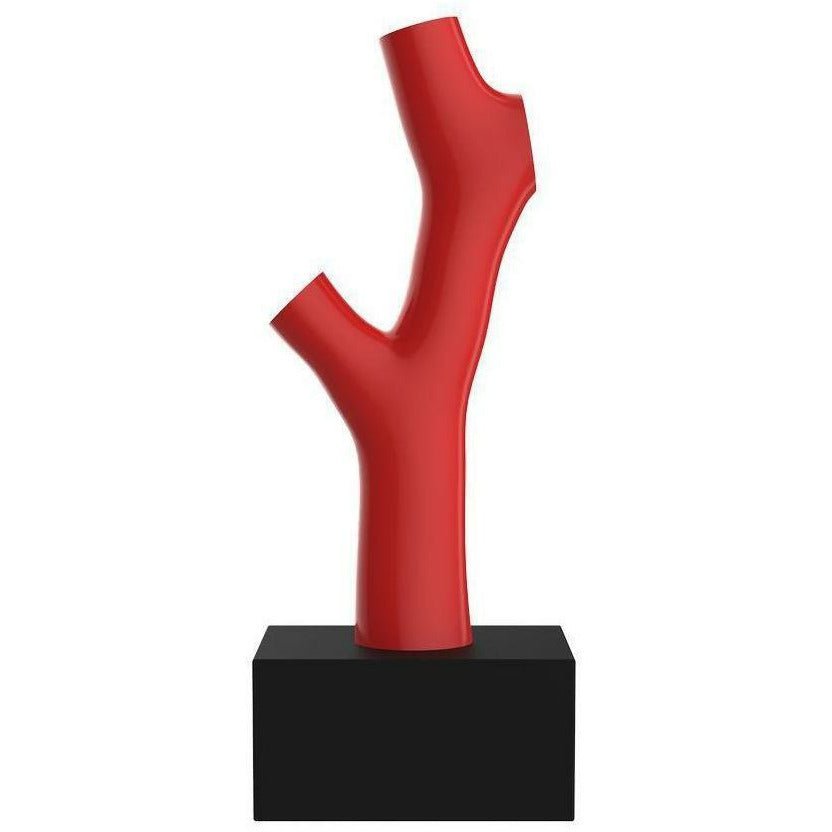 Vase corail qeebue par Andrea Branzi, noir / rouge