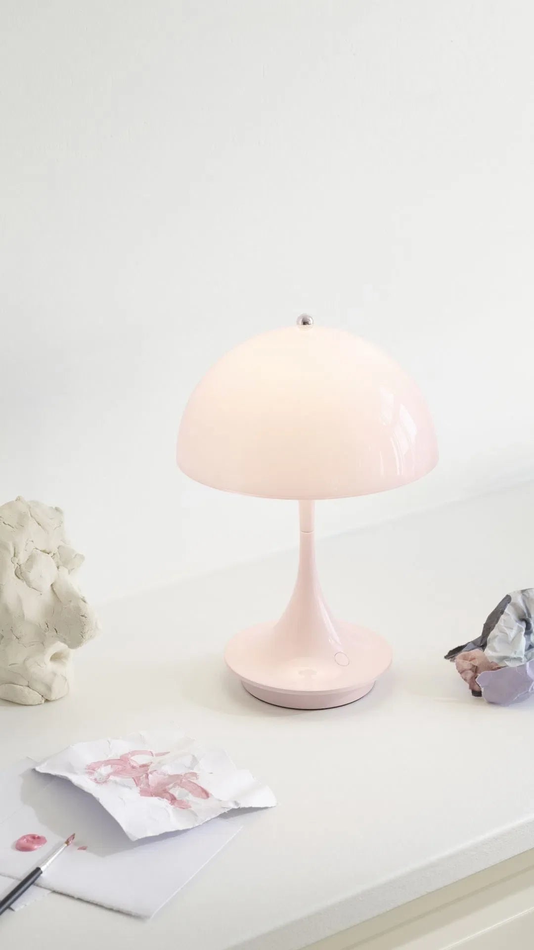 Louis Poulsen Panthella 160 Portable Table Lamp, Pale Rose