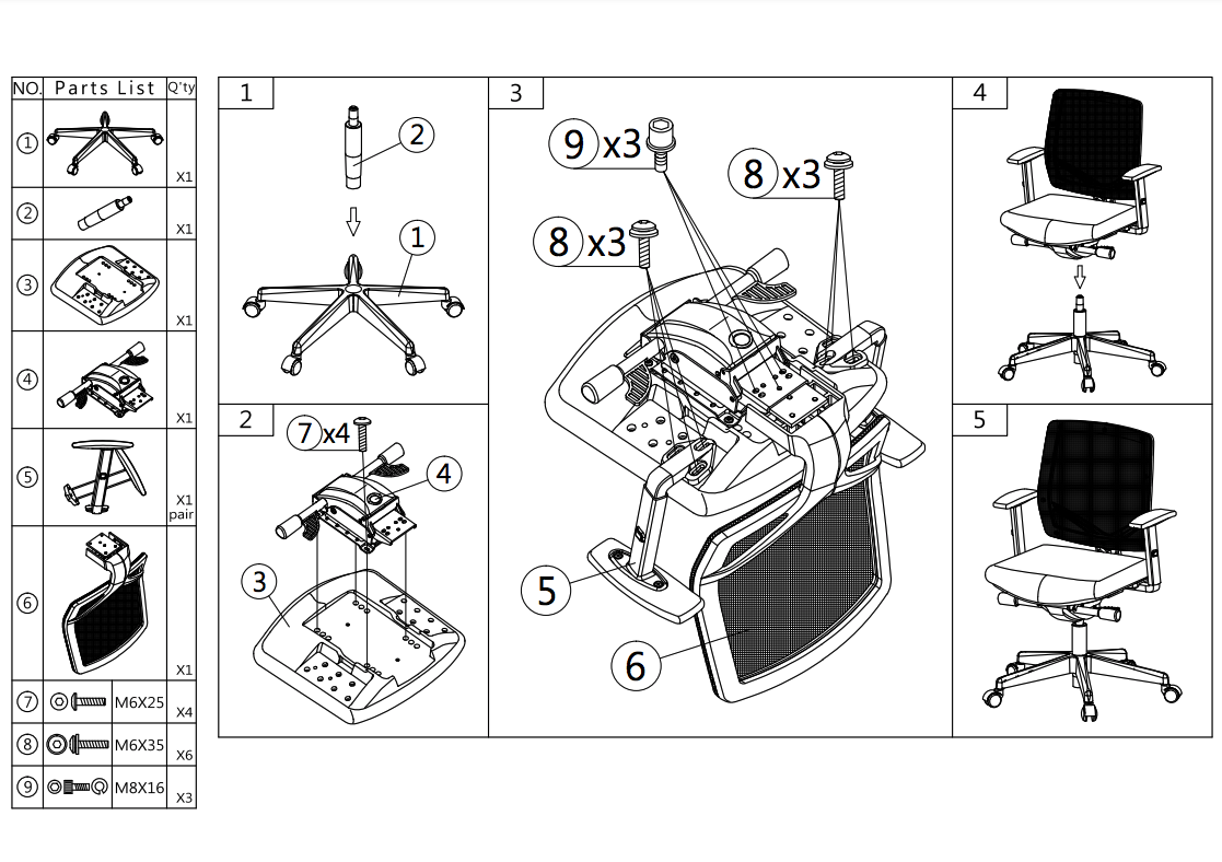 Ergonomisk kontorformand 300 Comfort (N) EN 1335