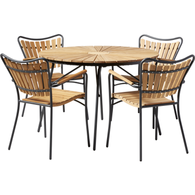 Skargaarden Kerteminde Ø110cm Garden Furniture Set, 1 tables incl. 4 chaises