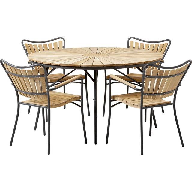 Skargaarden Kerteminde Ø110cm Garden Furniture Set, 1 tables incl. 4 chaises