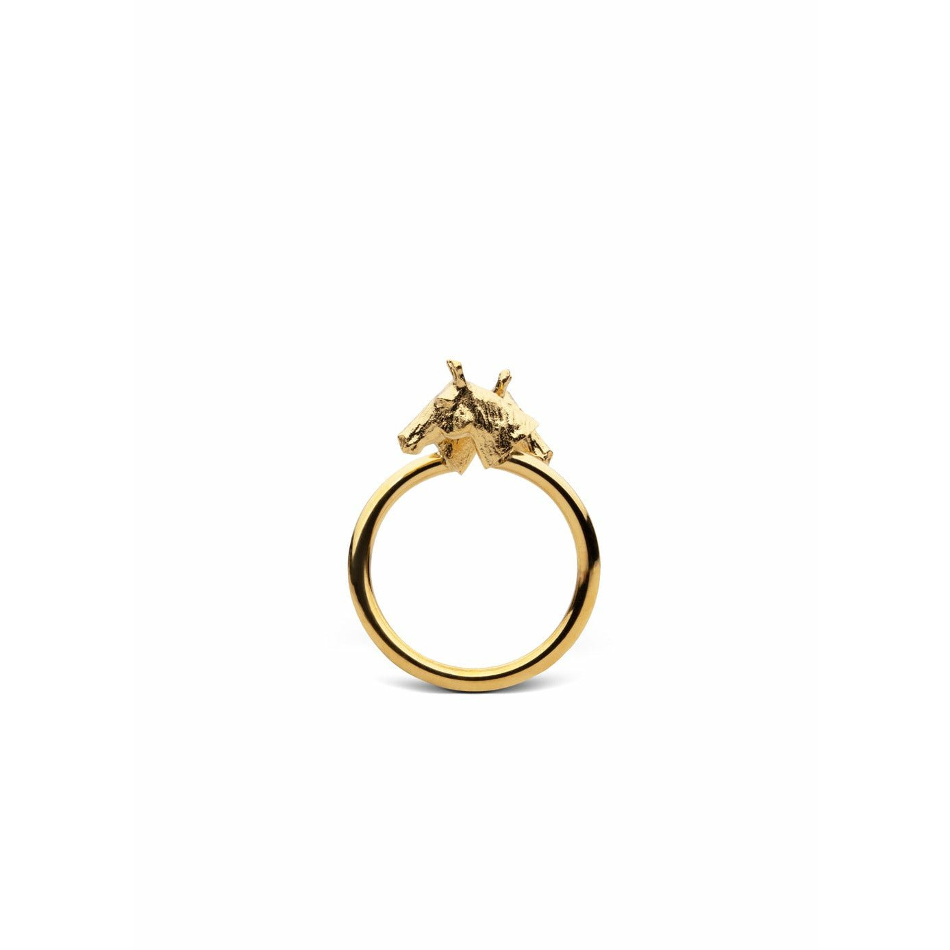 Skultuna chêne anillo anillo de caballo pequeño chapado en oro, Ø1,6 cm