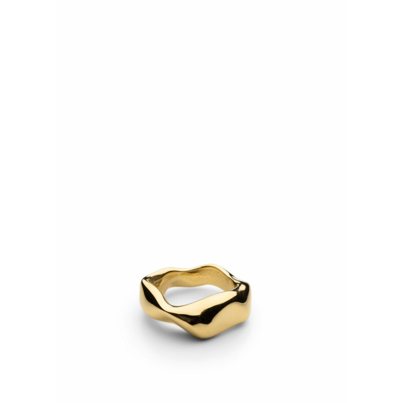 Skultuna chunky petit anillo de oro grande chapado, Ø1,97 cm