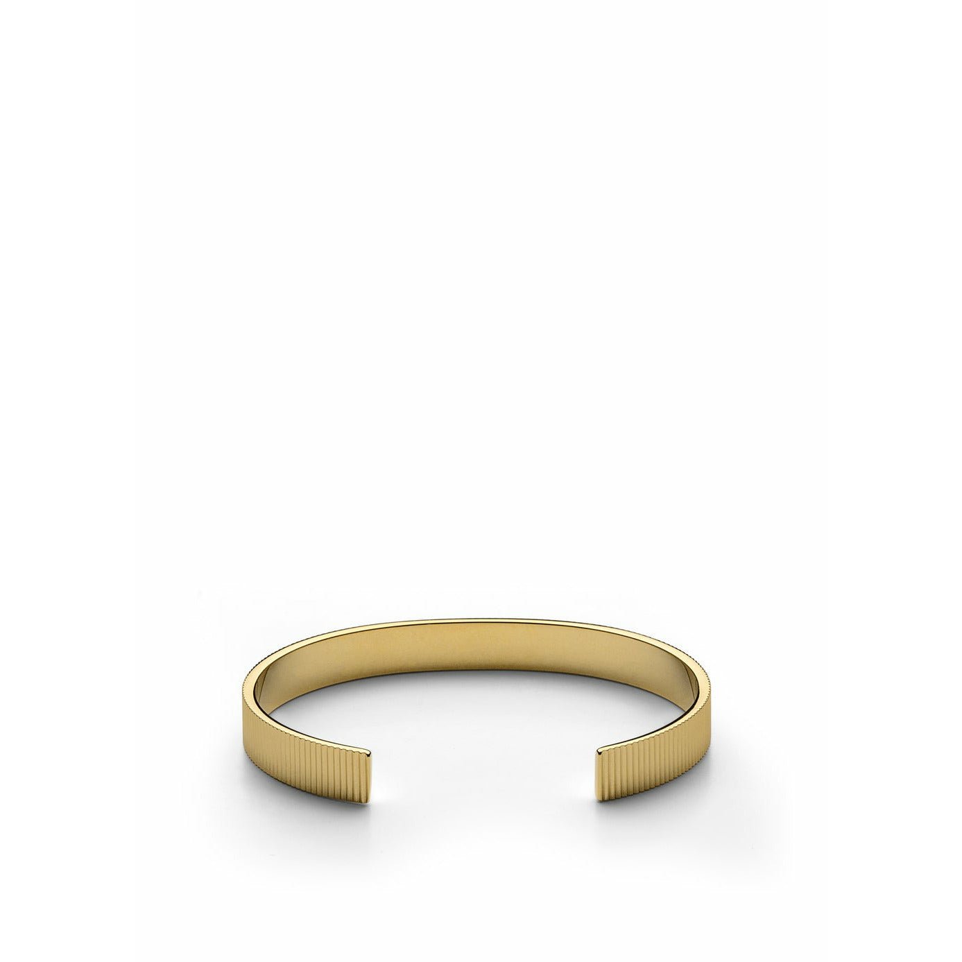 Skultuna ribbade armband medium guld pläterad, Ø16,5 cm